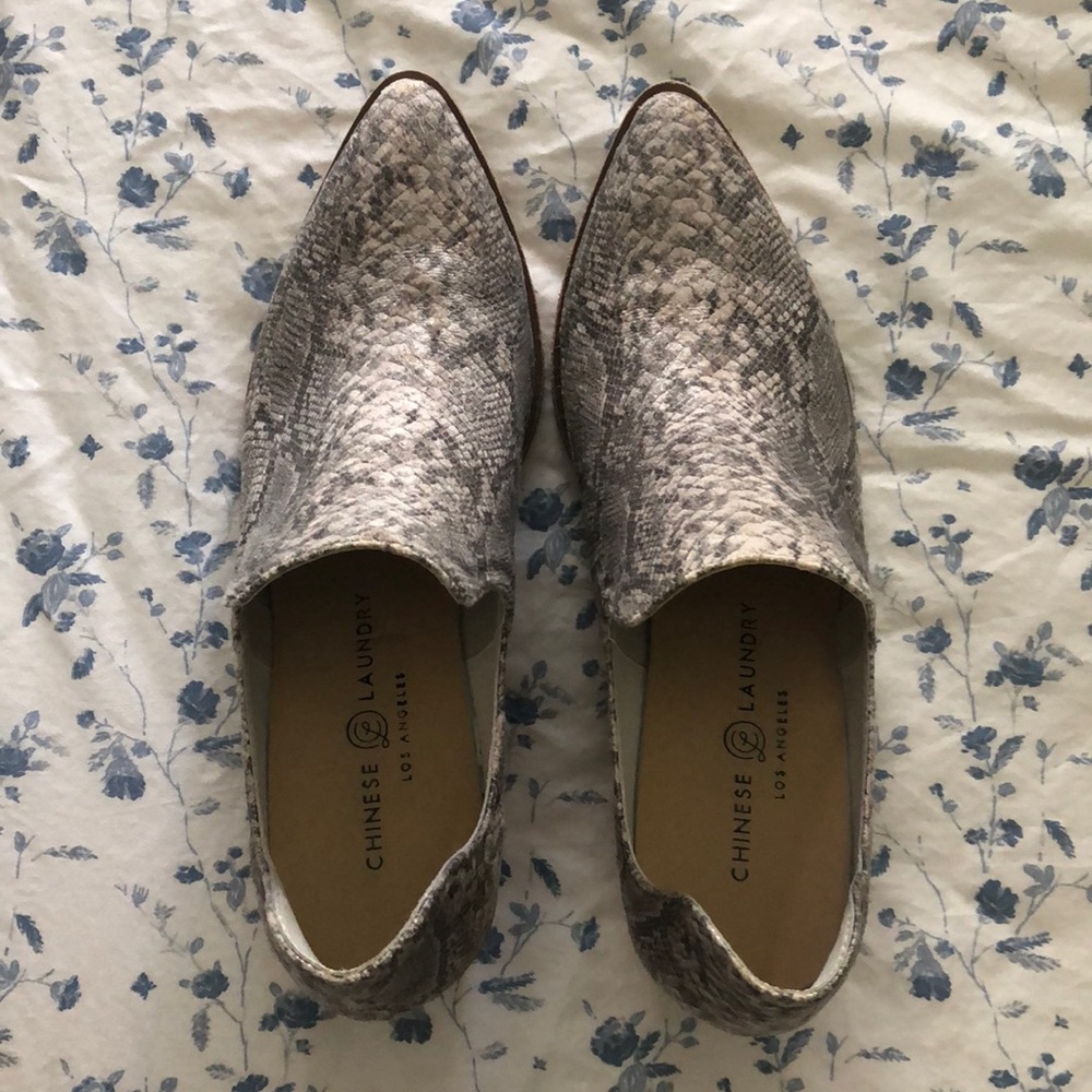 Snake skin ankle booties